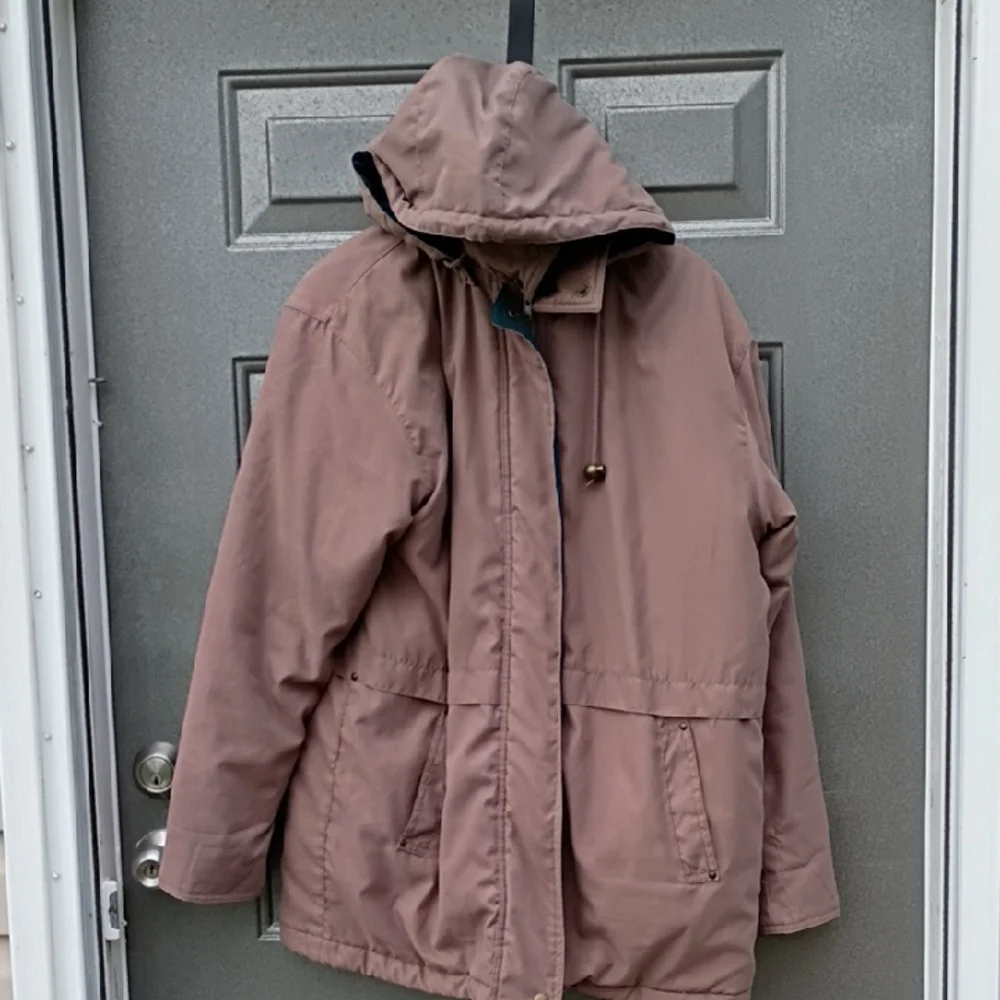 Jacqueline Ferrar Men's, Tan Hooded Lined Raincoat Size Medium